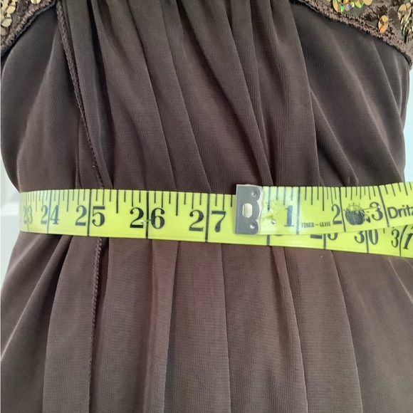 Elegant Brown Halter Dress - Picture 6 of 8